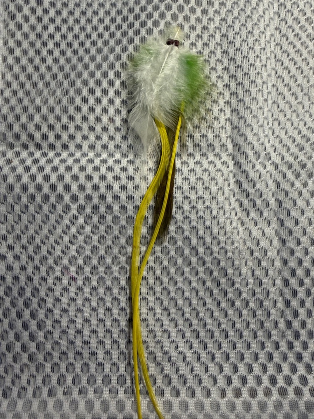 Feather Hair Extension in Yellow and Green